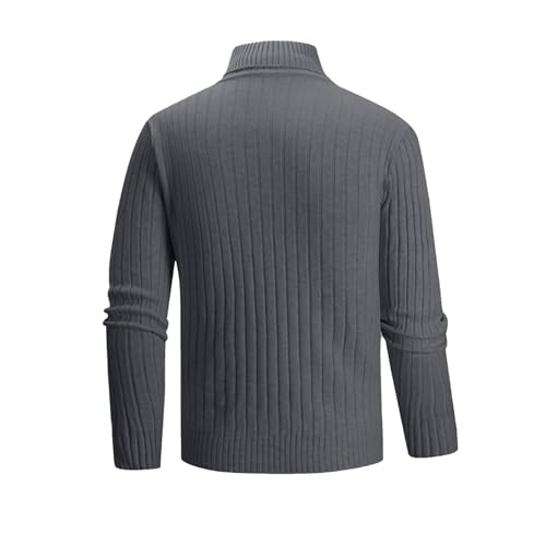 Men's Slim Fit Turtleneck Sweater Casual Pullover Sweaters Winter Ribbed Knit Sweater2