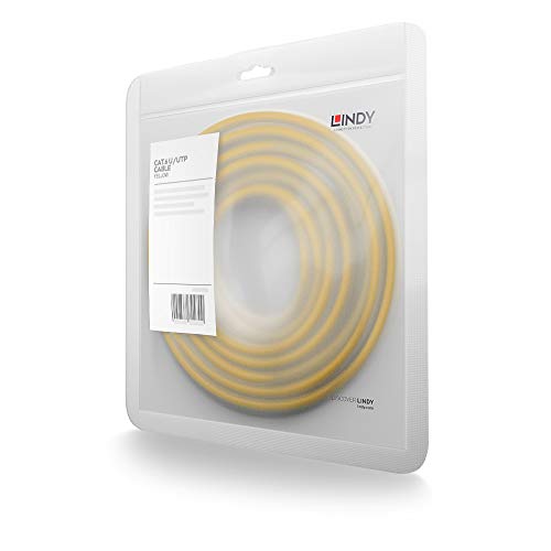 LINDY 30m Cat.6 U/UTP Ethernet Cable, Yellow - Image 3