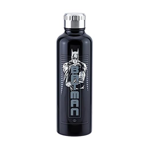 Paladone Botella de agua de metal Batman