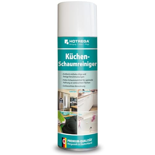 HOTREGA Küchen-Schaumreiniger 300 ml | Effizienter Aktivschaum hoher Stabilität für Fettentfernung und makellose Küchenpflege