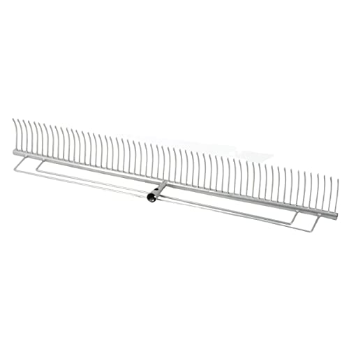 Rekord Rasenrechen (Stahl, pulverbeschichtet) - Arbeitsbreite: 100 cm - ohne Stiel, Laubrechen, Bügelrechen, Rechen, Harke, Gartenwerkzeug, Rake, Gartenrechen, Heurechen