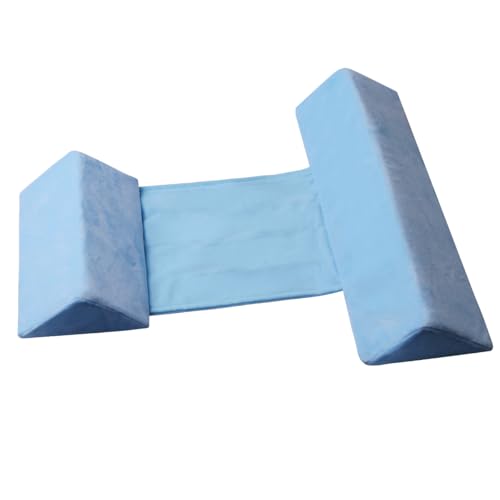 Image of Memory Foam Travel Pillow,Portable Cute Soft and Cozy Pillow, Cotton Breathable Bedding Set (Blue)