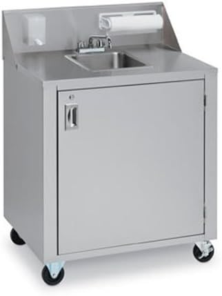 CVPHS-1 Portable Hand Sink, Stainless Steel, Hot Water, Single Bowl
