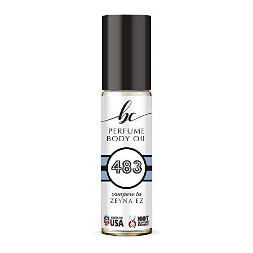 BIOCURA BC Perfume 483 Inspired by Zeyna EZ For Men Replica Fragrance Body Oil Dupes Alcohol-Free Sample Travel Size Concentrated Long Lasting Roll-On 0.3 Fl Oz/10ml
