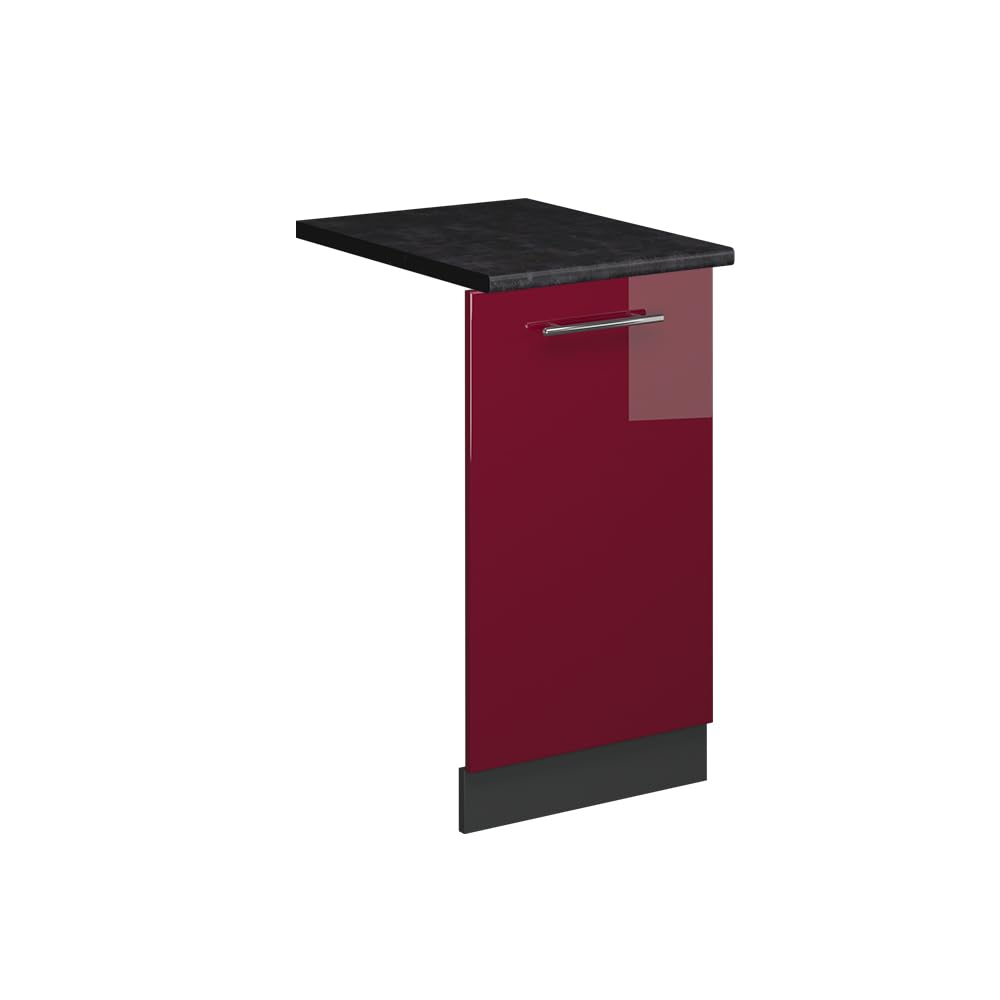 Vicco Panel przedni zmywarki "Fame-Line", Bordowa Czerwień połysk, 45 cm | BP Antracyt, à combiner avec d'autres modules de la série Fame-Line