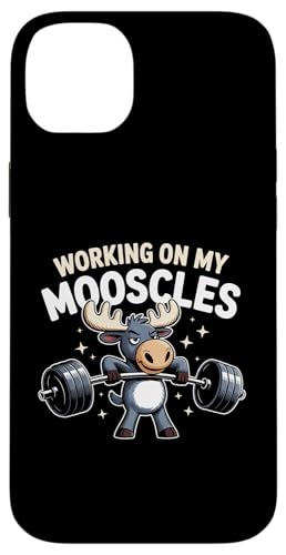 Working On My Mooscles Moose [A tBbglX W Y fB[X X}zP[X iPhone 14 Plus p