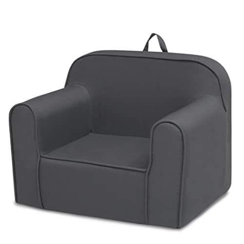 Image of Delta Children Cozee Chair for Kids for Ages 18 Months and Up, Dark Grey