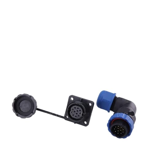 Conector SP20 IP68 impermeable codo de 12 pines macho hembra