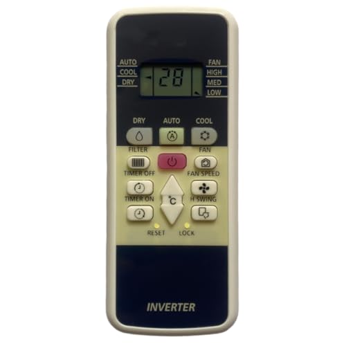 Image of Upix AC Remote No. 220 (No Backlight), Compatible /Replacement for Hitachi and Hitachi Inverter AC Remote Control (Exactly Same Remote Will Only Work)