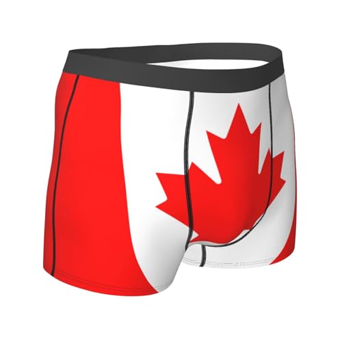 WURTON Canadian flag Print Men's Boxer Briefs Trunks Underwear Athletic Underwear Moisture-Wicking Performance3