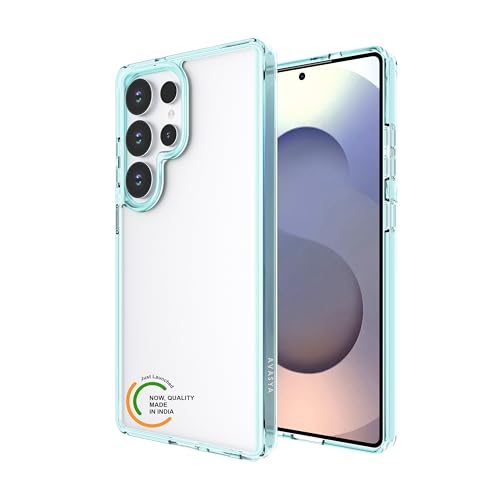 Image of TPU+PC Case for Samsung Galaxy S25 Ultra, [Anti-Yellowing Technology] [Military Grade Drop Protection] Shockproof Case Slim Hybrid Phone Case for Samsung Galaxy S25 Ultra 5G - Crystal Aqua Blue