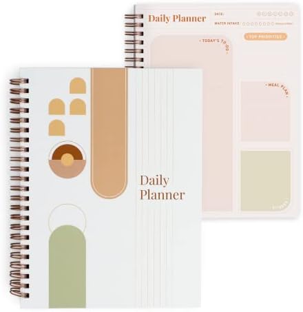 Rileys & Co Undated Planner For Women, 160 To-Do Day Pages, To Do List Notebook, 8 x 6", Undated Daily Planner For Boosting Your Productivity, Daily To Do Planner, Travel Friendly (Pink)