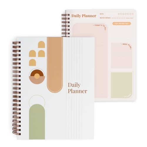 Rileys & Co To Do List Spiral Notebook, Undated Daily Planner, 8 x 6" (20x 15 cm) - Inches, Task Checklist Planner Time Management, Notebook The Perfect Journal And Undated Office Supplies Notepad