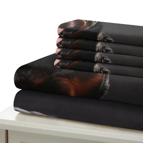 Parure de lit Rottweiler 140x200 microfibre 3D housse de couette - 7