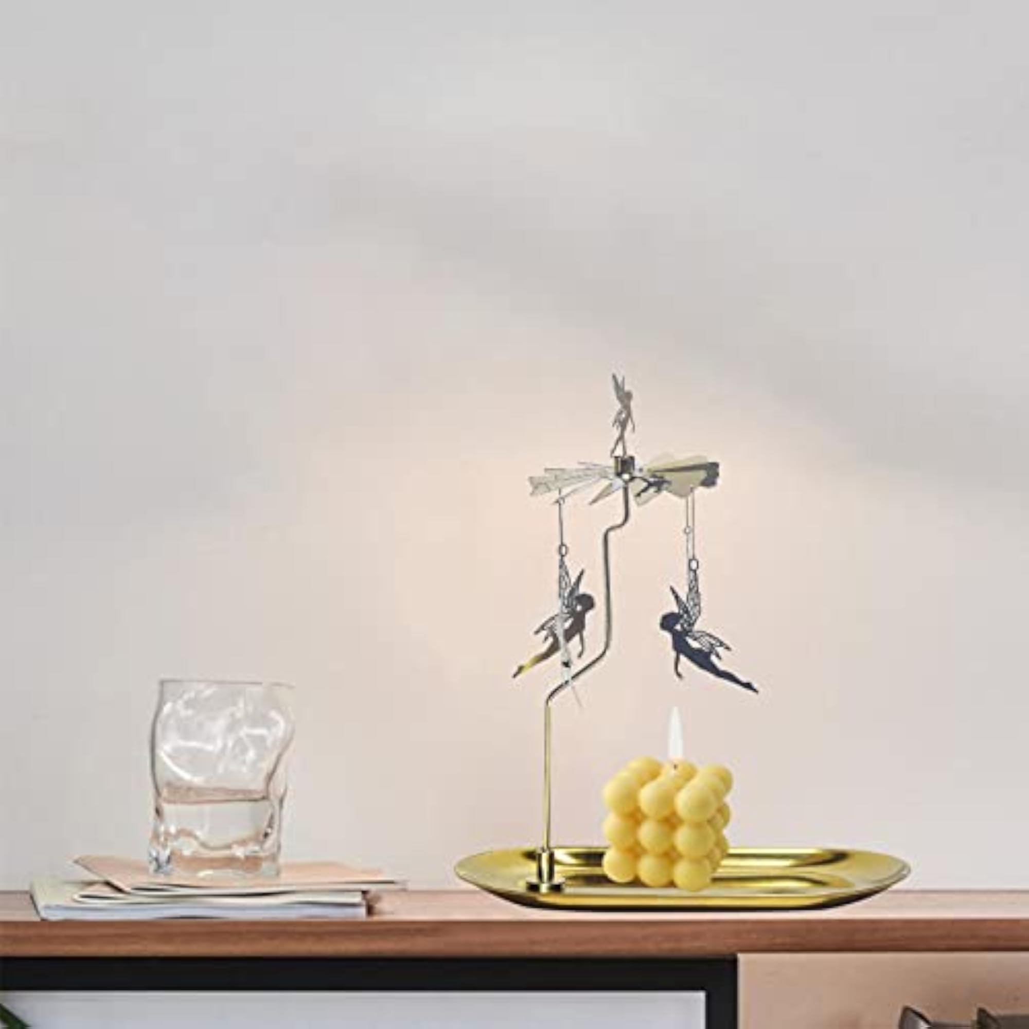 MYADDICTION Rotary Spinning Tea Light Candle Holder