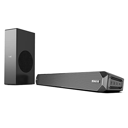 Image of boAt Aavante Bar 1200D Soundbar with Dolby Audio, 100W RMS Signature Sound, 2.1 Channel with Wired Subwoofer, Entertainment EQs, Multi-Connectivity & Master Remote Control(Black)