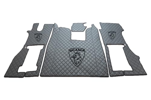 Tapis de voiture Scania R 2017 rembourré en caoutchouc gris