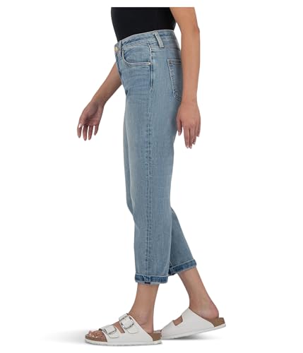 KUT from the Kloth Women's Petite Sienna Baggy Boyfriend Crop Roll Up Reg Hem2