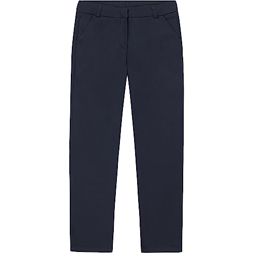 Image of Nautica Girls' School Uniform Twill Skinny Pants, Comfortable Stretch Material, Wrinkle & Fade Resistant