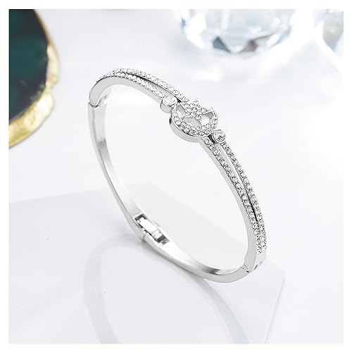 Choistily Star Moon Bracelet For Women Chunky Gold Cuff Bangle Rhinestone Moon Star Bracelet For Women thumb #2