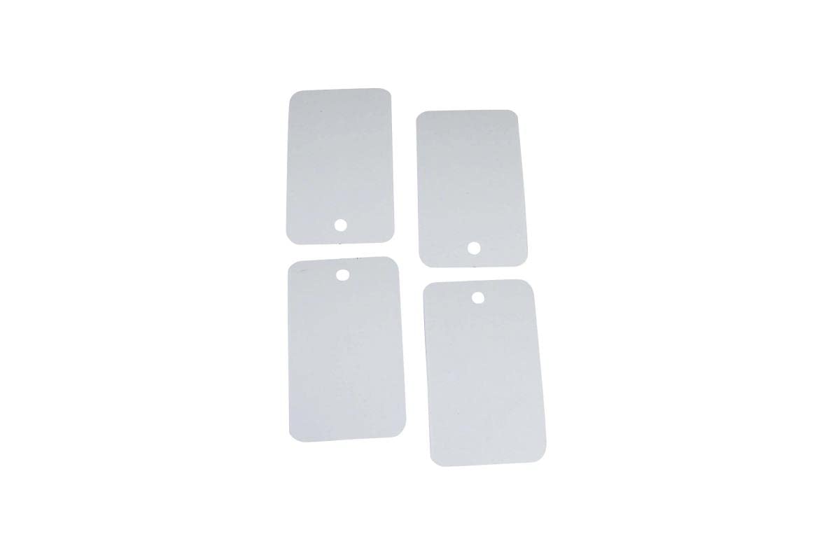 MASHPAPER Metalletiketten/Hängeetiketten weiß lackiert | Format 65x120 mm