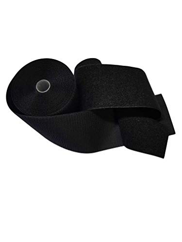  Cose Velcro Nero Altezza 10 cm da Cucire pezza da 1 mt Sia Maschio Che Femmina