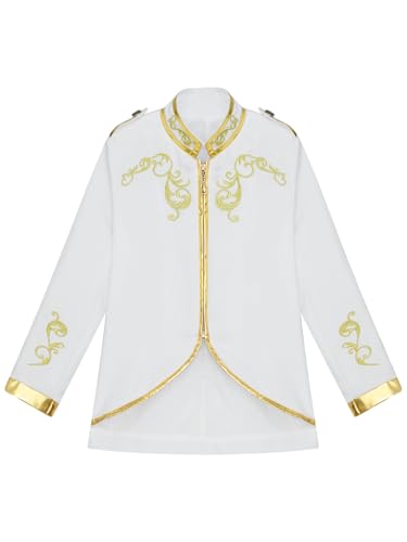 JEYPINMI Kids Boys Palace Prince Gold Embroidered Jacket Coat Halloween Long Sleeve Court Uniform3