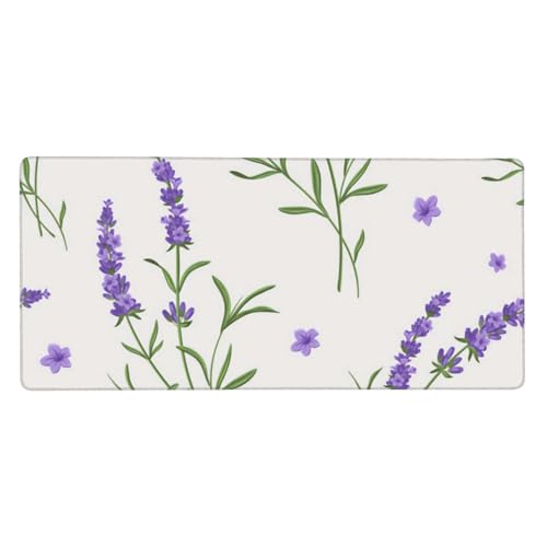 Tapis de souris grand format violet lavande 40x90 cm pour bureau