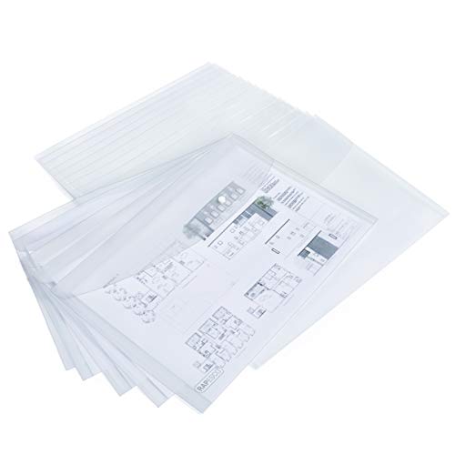 10 Stück A3 Dokumentenmappen Transparent | Mit Druckknopf Für Büro & Schule