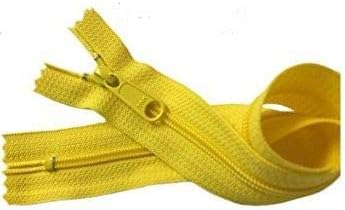 14 Inch Hottest Colors Spring/Summer 2015 Colors YKK® #4.5 Handbag Zippers – Extra-Long Pull Closed Bottom -5pcs Each Color (504 - Lemon Yellow)