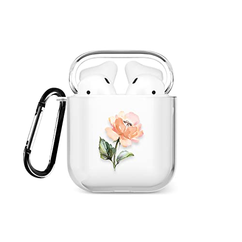 Tirita Case Compatible with Apple AirPods 1st & 2nd generation Support Wireless Charging with Carabiner