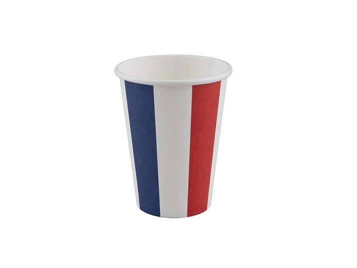 LP Divertissements Lot de 6 - Lot de 8 gobelets en carton bleu blanc rouge france 20cl