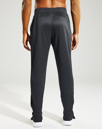 Image of MIER Mens Ankle Zip Sweatpants, Soccer Warm-up Track Pants with Pockets