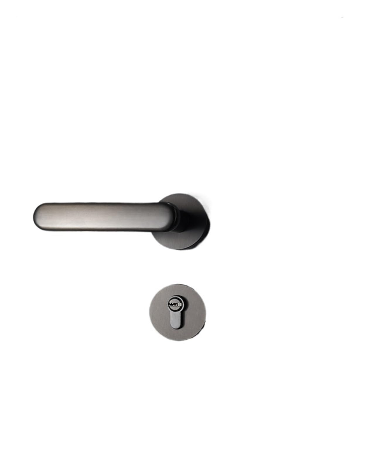 NYRXRYTCA Black zinc Alloy Split Lock Simple Magnetic Silent Indoor Door Apartment Bedroom Door Handle Lock(D31 S974 Gray Magnetic)