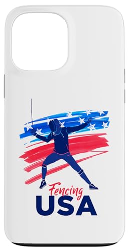Fencing Support the Team Fencing Player USA  X}zP[X iPhone 13 Pro Max p
