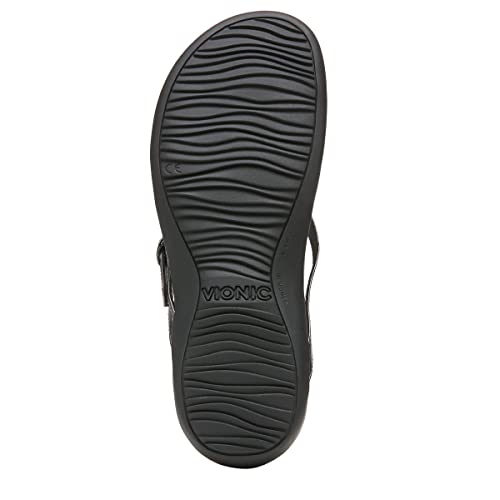 Vionic Women's Rest Karina Backstrap Sandal- Supportive Ladies Slip On Sandals That Include Three-Zone Comfort With Orthotic Insole Arch Support, Medium And Wide Fit Pewter Metal 9 Medium Us #TOP3