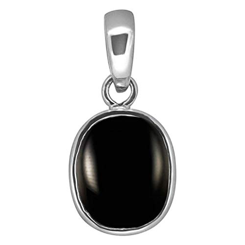 Sulemani Hakik pendentif en agate noire naturelle à porter au quotidien pour le style