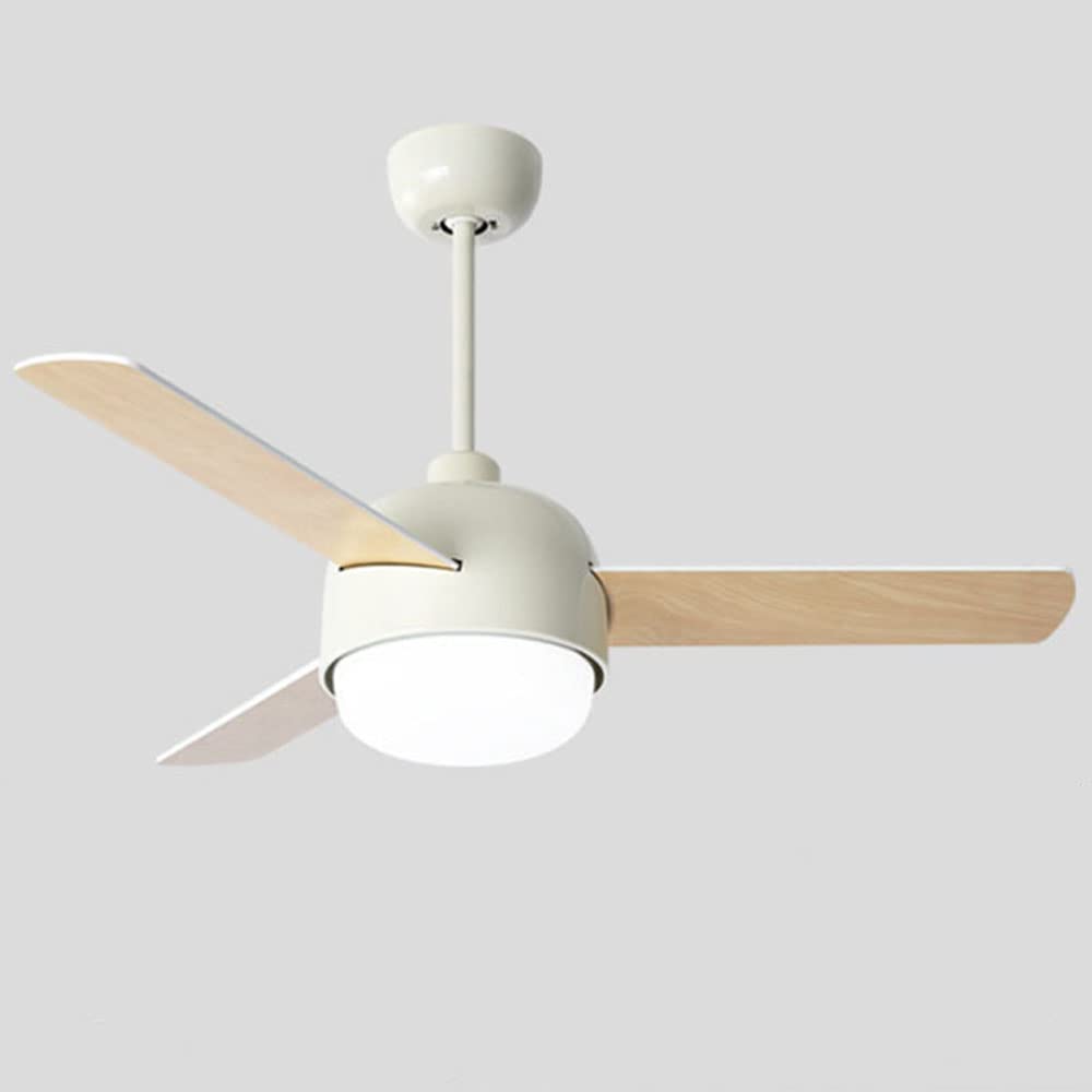 SXDMOUBK Kids Room Mute Fan Light Indoor Big Fan Blades Ceiling Fan Light 3 Gear Wind Speed Ceiling Fan With LED Light Dining Room Living Room Study Room Fan Ceiling Lighting