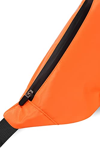 Image of Waist Pack Travel Handy Hiking Zip Pouch Document Money Phone Belt Sport Bag Bum Bag for Men and Women Nylon (Bright Orange)