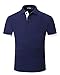 Produktbild Kuson Herren Poloshirt Polohemd Kurzarmshirt Sommer T-Shirt Basic Navyvlau L