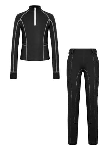 Tenue d'équitation fille confortable et résistante pour les cours de gym