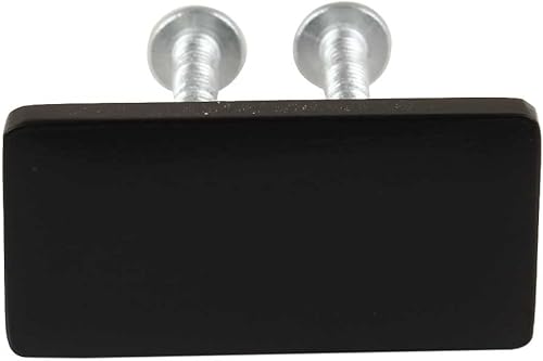 Miniatura 2 de Indian Shelf Paquete de 2 pomos rectangulares de acero negro para cajones de cuarto de bebé, accesorios de gabinete de cocina, puerta, pomos