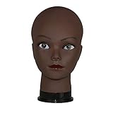 B Baosity 22 Famale Perücke Gläser Display Styling mit Mount Loch für Wimpern Make-Up Praxis Hause Salon liefert - Schwarz Make-Up