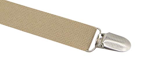 Doloise Men's Suspenders Bowtie Set Elastic Y Shape Style Women's Suspenders Bowtie For Wedding&Formal Events (Khaki) #TOP5