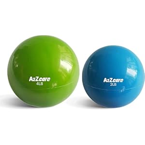 A2ZCARE Toning Ball – Weighted Toning Exercise Ball – Soft Weighted Medicine Ball for Pilates, Yoga, Physical Therapy and Fitness