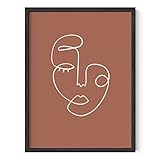HAUS AND HUES Woman Drawing Line Art Wall Decor - Female Figure Wall Art | Silhouette Drawings Artwork Line Drawing Wall Art Minimalist Wall Decor | 12