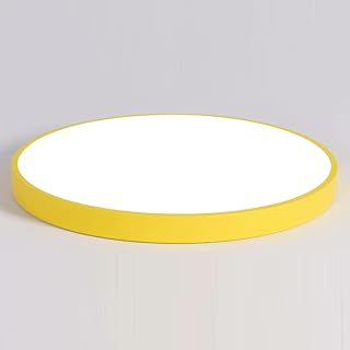 DOBQHWY Iluminación Techo Macarrones Luces Panel Colores Hierro Escandinavo Lámpara Redonda Superficie Plana Ultrafina Luz Blanca Fría Ahorro Energía Luz Plana para Dormitorio,Habitación Niños,Cocina