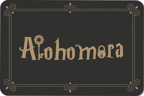 Tassenbrennerei Fußmatte mit Spruch Alohomora - Türmatte lustig für Fantasy und Zauberei Fans -...