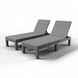 Luxirest Lot de 2 Bain de Soleil Chaise Longue Jardin Ext…