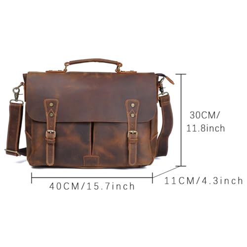 JSEIAJB Messenger Bag Male Handheld Briefcase Leather Shoulder Computer Bag4